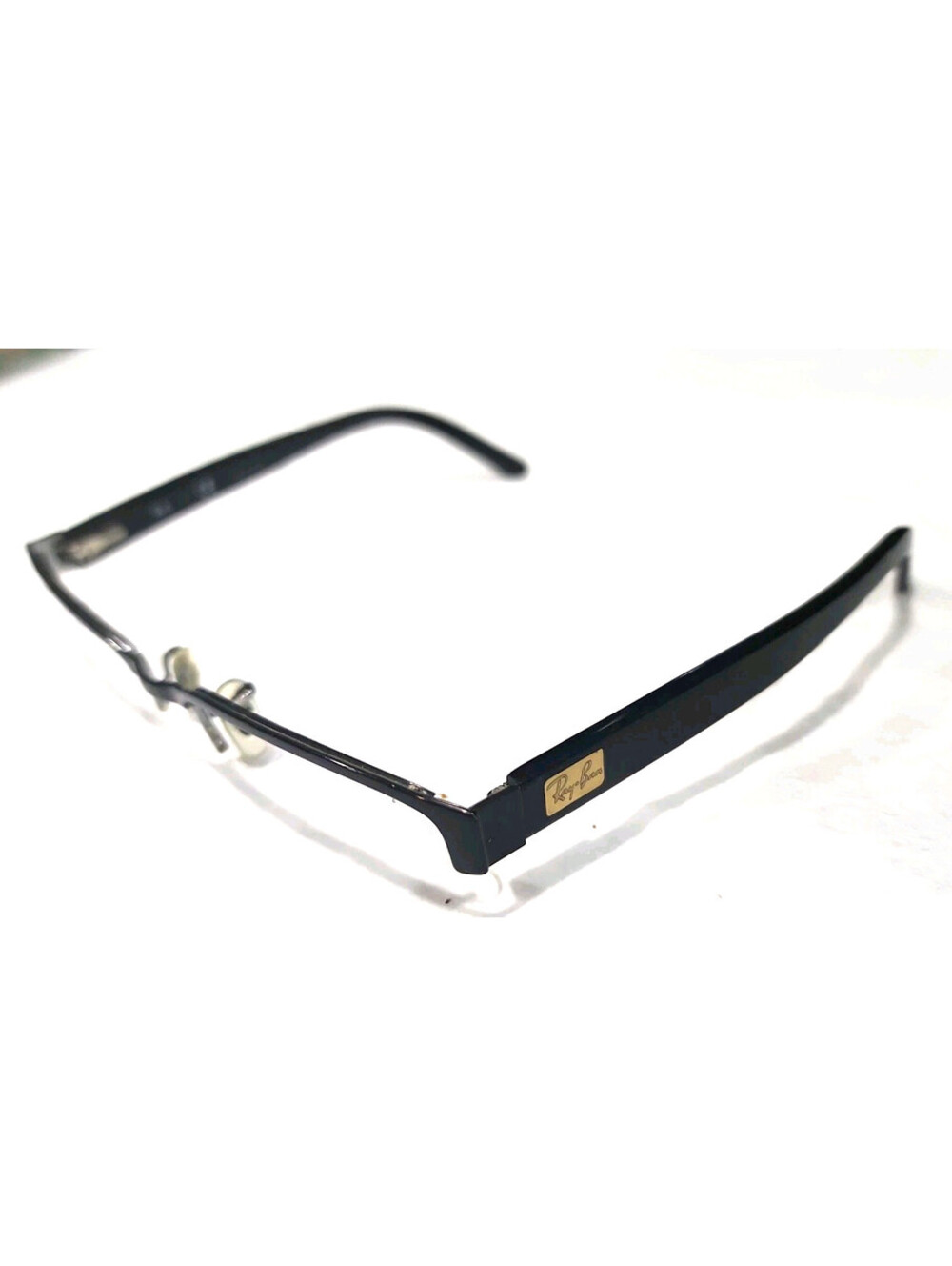 Ray Ban RB6182 2502 Rectangle Half Rim Black Eyeglasses 51-17-140 FTA